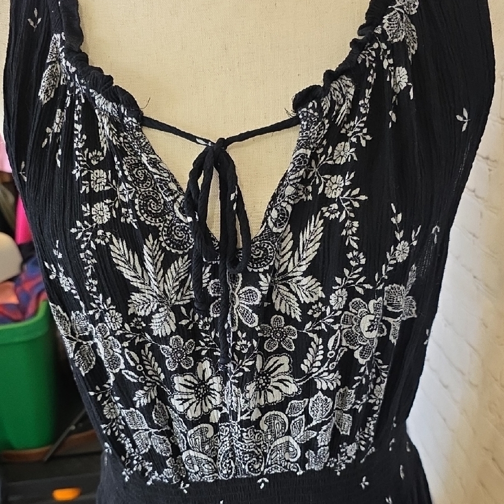Bila Smocked Waist Bohemian Floral Midi Dress - Size XL - Picture 3 of 5